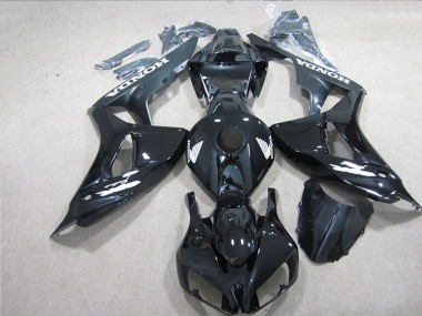 Carénages Moto Honda CBR1000RR 2006-2007 - Noir Brillant Blanc Décalque