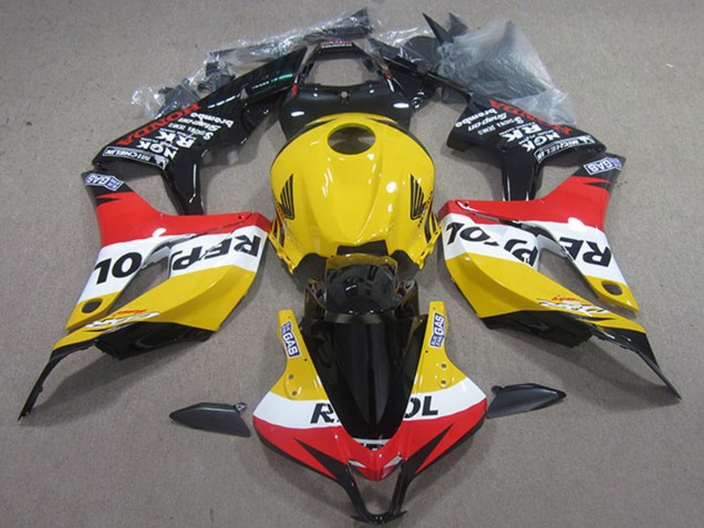 Carénages Moto Honda CBR1000RR 2004-2005 - Jaune Blanc Rouge Noir Brillant Repsol