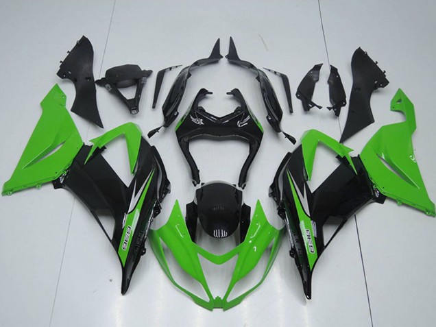Kits Carénages Moto Kawasaki ZX6R 2013-2018 - Vert Noir Brillant