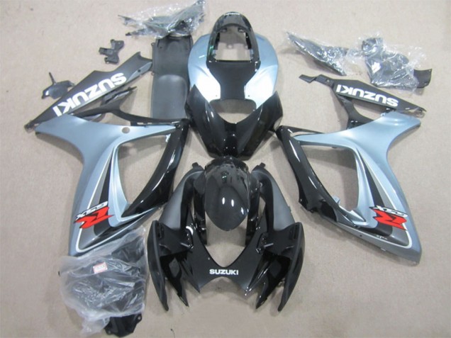 Carénages Moto Suzuki GSXR 600 2006-2007 - Gris Noir Brillant