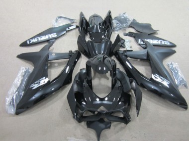 Carénages Moto Suzuki GSXR 600 2008-2010 - Noir Brillant Blanc