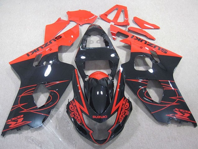 Carénages Moto Suzuki GSXR 750 2004-2005 - Rouge Noir Brillant