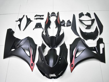 Carénages Moto Suzuki GSXR 1000 2017-2025 - Noir Mat Rouge