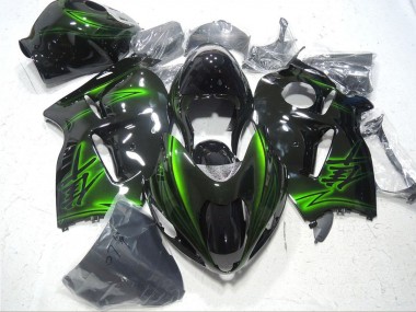 Carénages Moto Suzuki GSXR 1300 Hayabusa 1996-2007 - Noir Brillant Vert