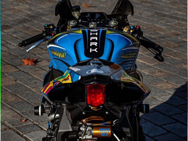 Carénages Moto Yamaha YZF R1 2015-2019 - Bleu Jaune Requin
